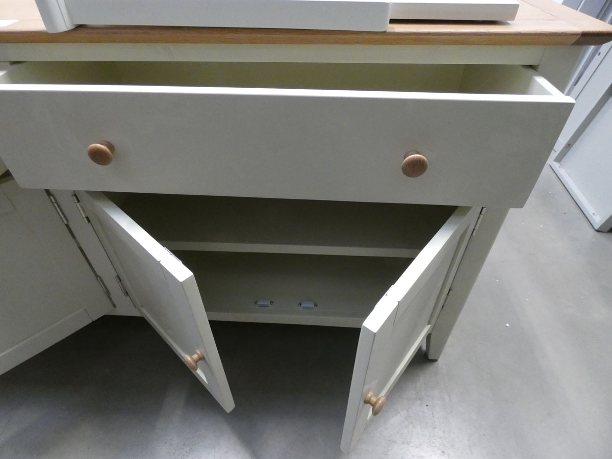 Cream painted oak sideboard with 2 large drawers and 2 pairs of cupboards under (48) - Image 2 of 6