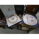 2 Royal Worcester cake plates, plus a Spode collector's plate