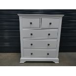 White chest of 2 over 3 drawers (26)