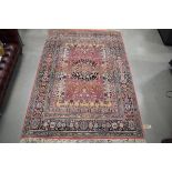 (3) Numad carpet with pink ground and flower pattern, approx. 160cm x 230cm