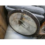 Large round mirror