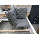 Grey button back corner chair with additional seat pad (1)