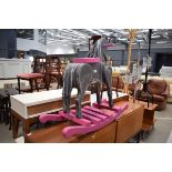5046 Pink and grey painted rocking horse