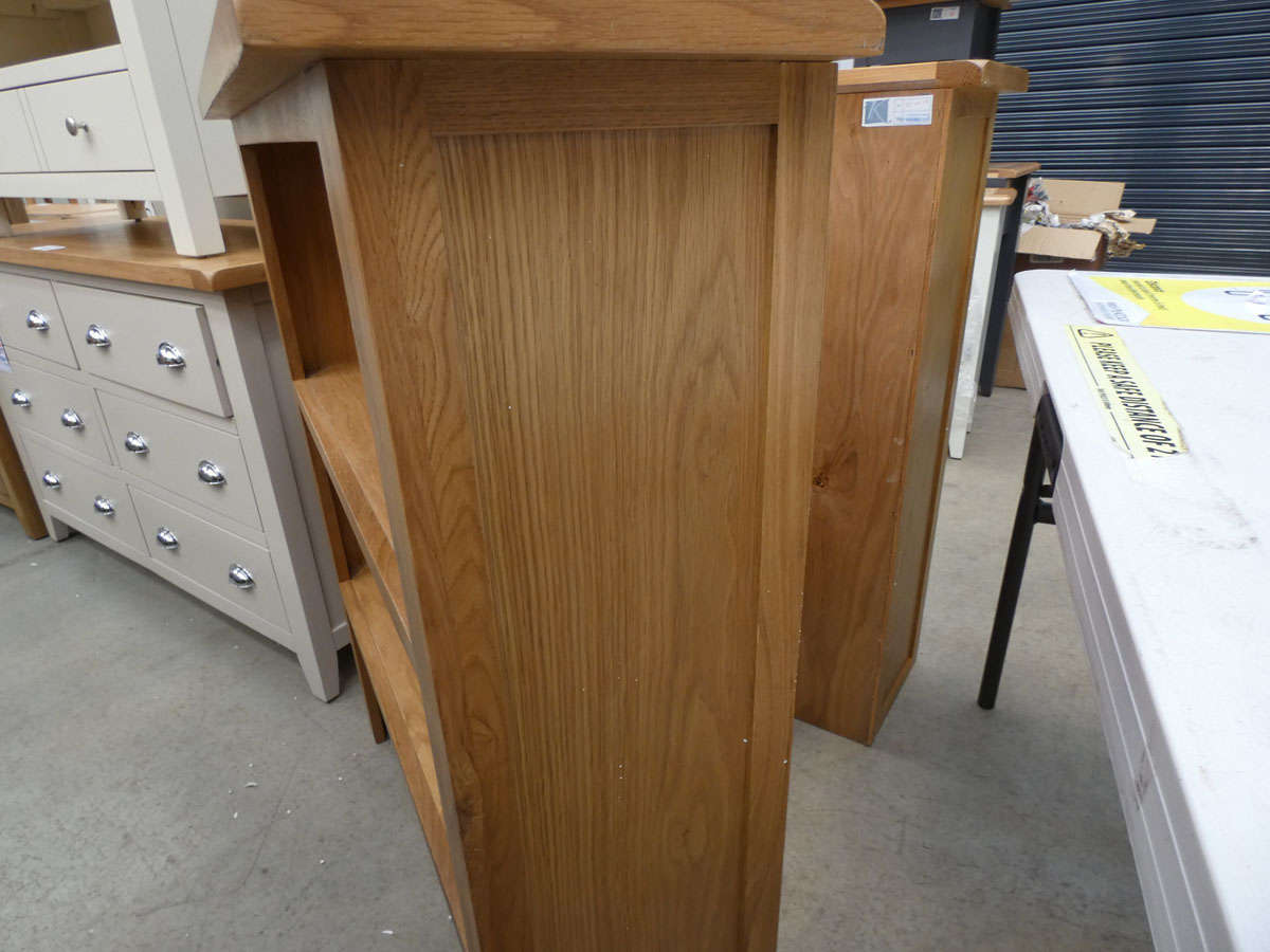 Oak dresser top/open front bookcase (4) - Image 2 of 3