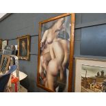 A large Tamara De Lempicka print of 2 nudes