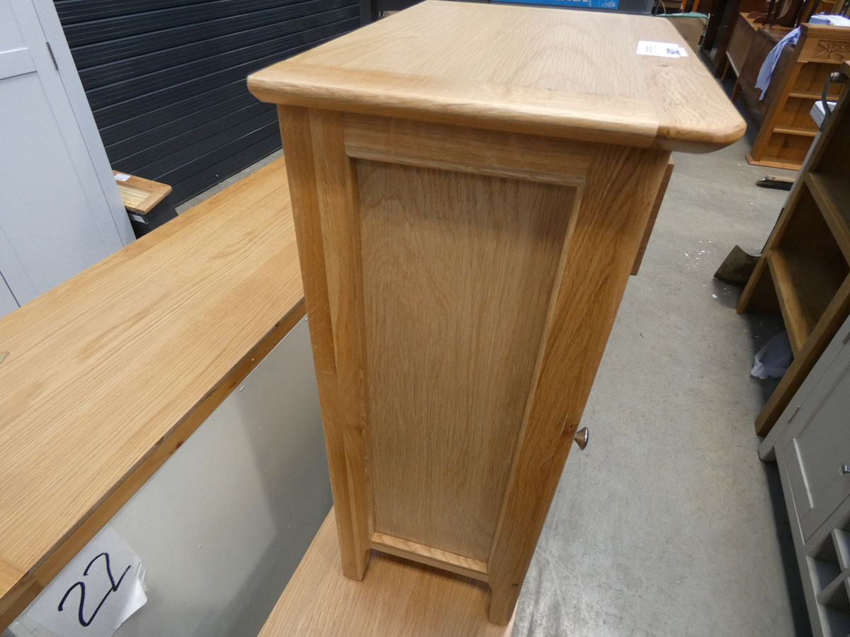 Oak single door cupboard with drawer (57) - Image 4 of 5