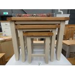 Grey painted oak nest of 3 tables (18)