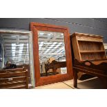 5129 Pine framed rectangular mirror