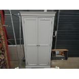 Grey painted 2 door wardrobe (20)