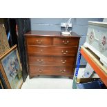 Victorian mahogany chest of 2 short over 3 long drawers