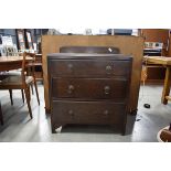 1930s oak chest of 3 drawers