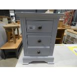 Blue painted 3 drawer bedside cabinet (39)