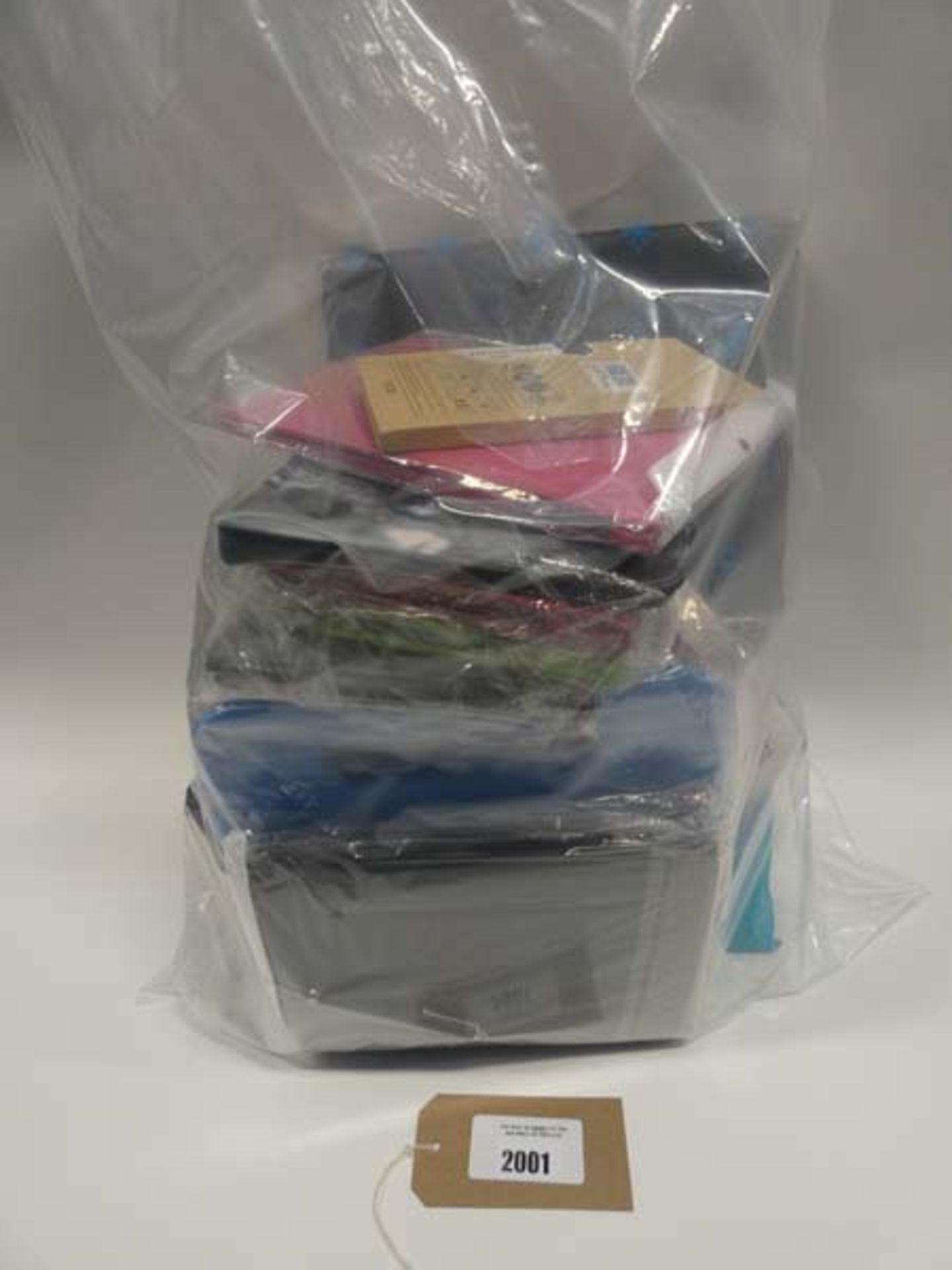 Bag containing quantity of tablet cases and covers