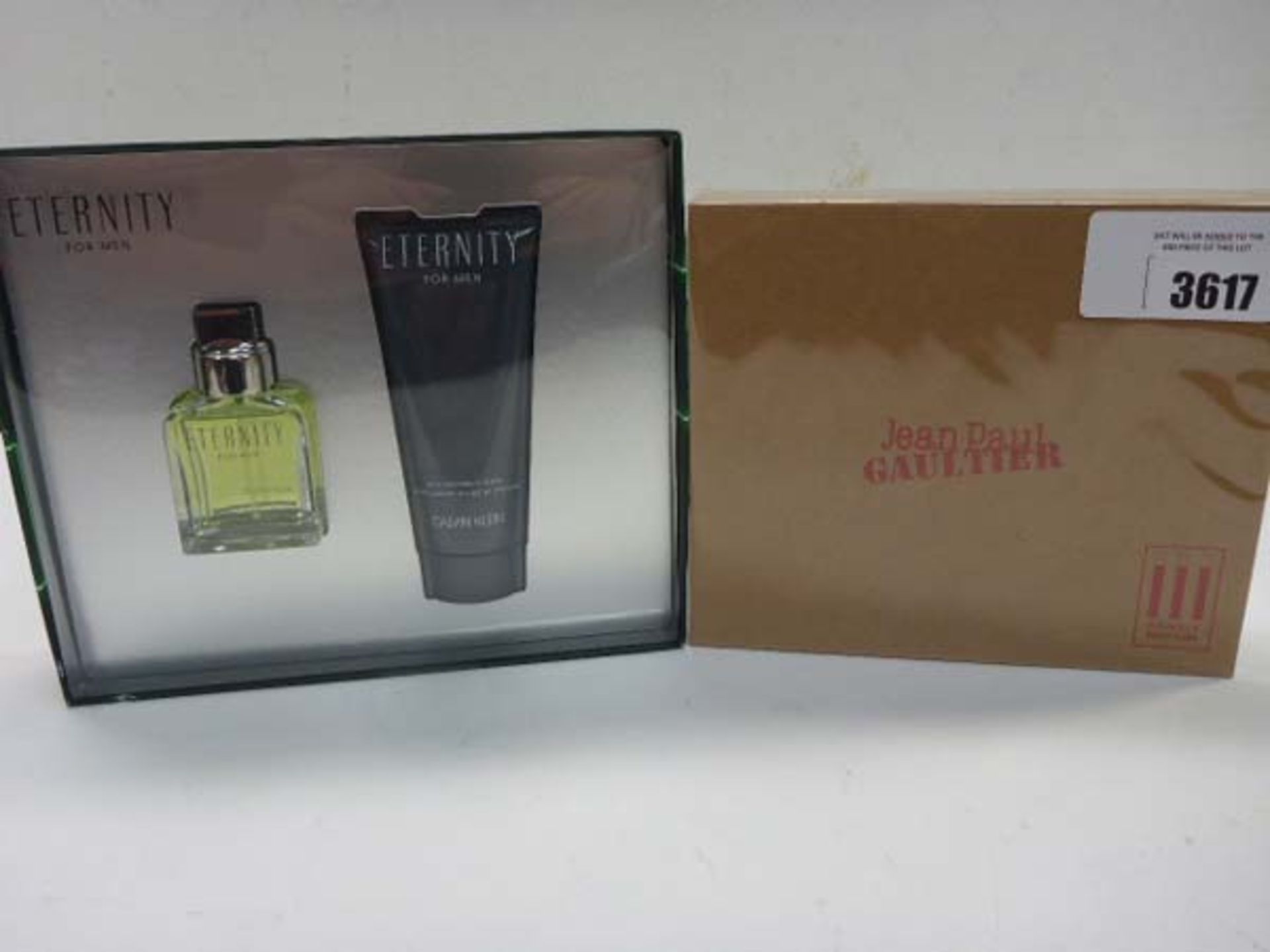 Jean Paul Gaultier 3 x 10ml fragrance gift set and Calvin Klein Eternity For Men 30ml eau de