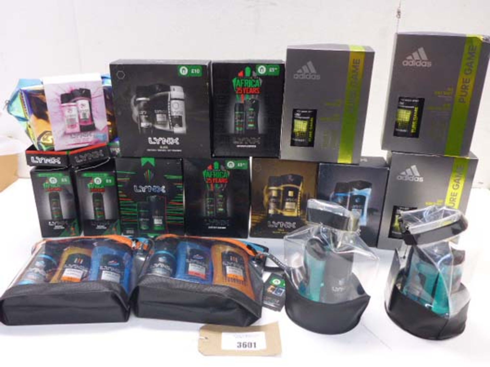 Selection of Lynx & Adidas toiletry gift sets