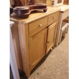 (2014) Modern light oak 2 drawer sideboard with cupboard under