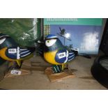 (1004) Decorative garden ornament of blue tit