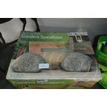 Boxed set of garden speakers