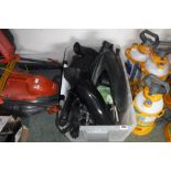 Box containing motorbike suspension mud guards, instruments and other parts for mostly Aprillia