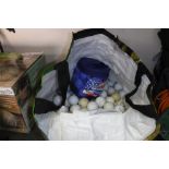 Bag containing golf balls