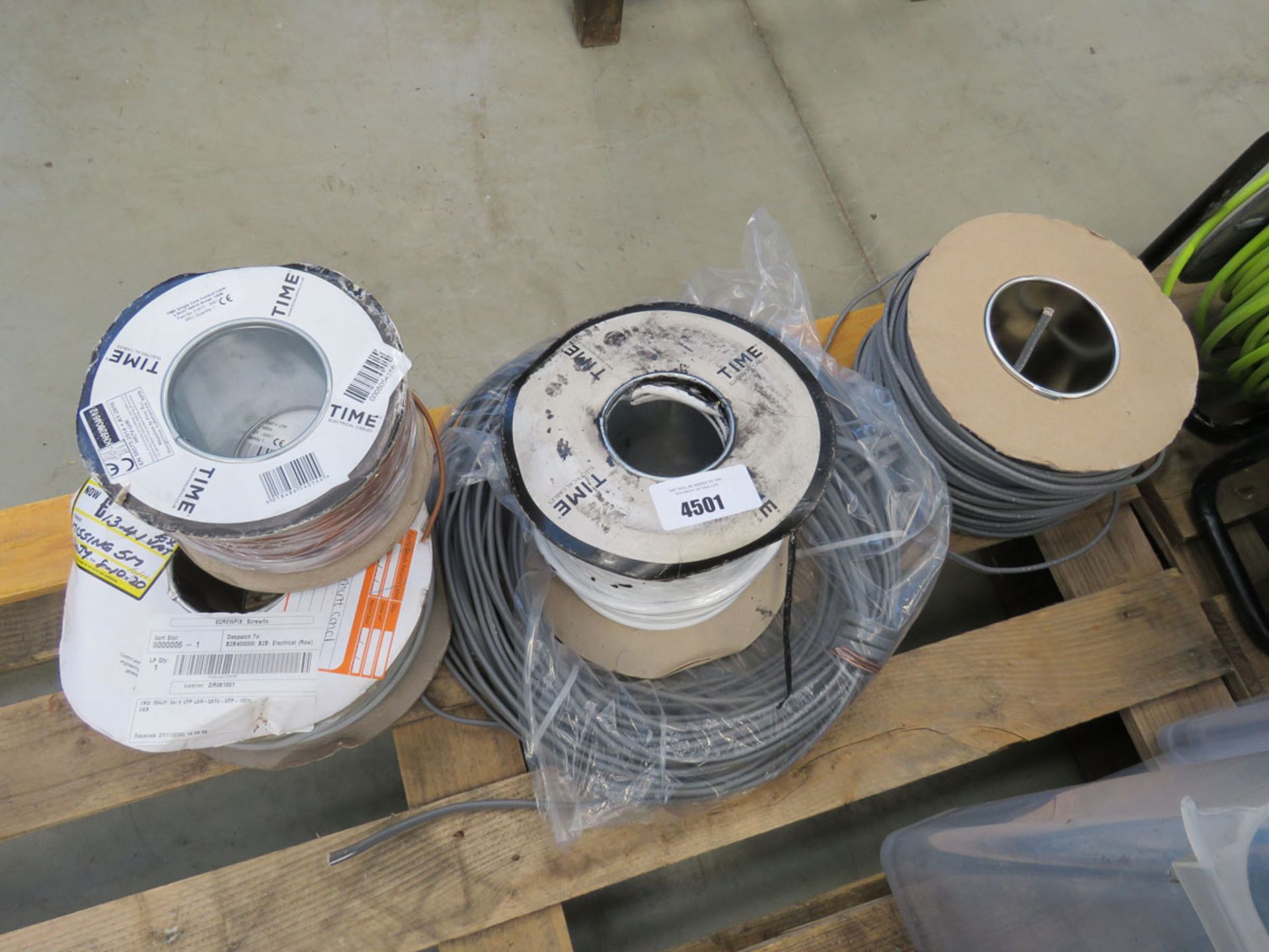 5 rolls of assorted electrical cable