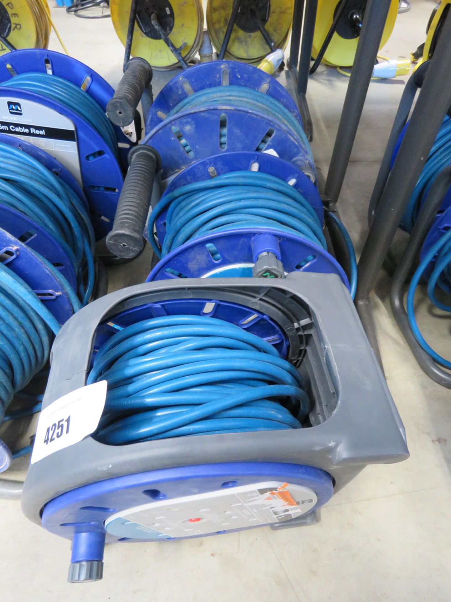 3 large blue extension cables