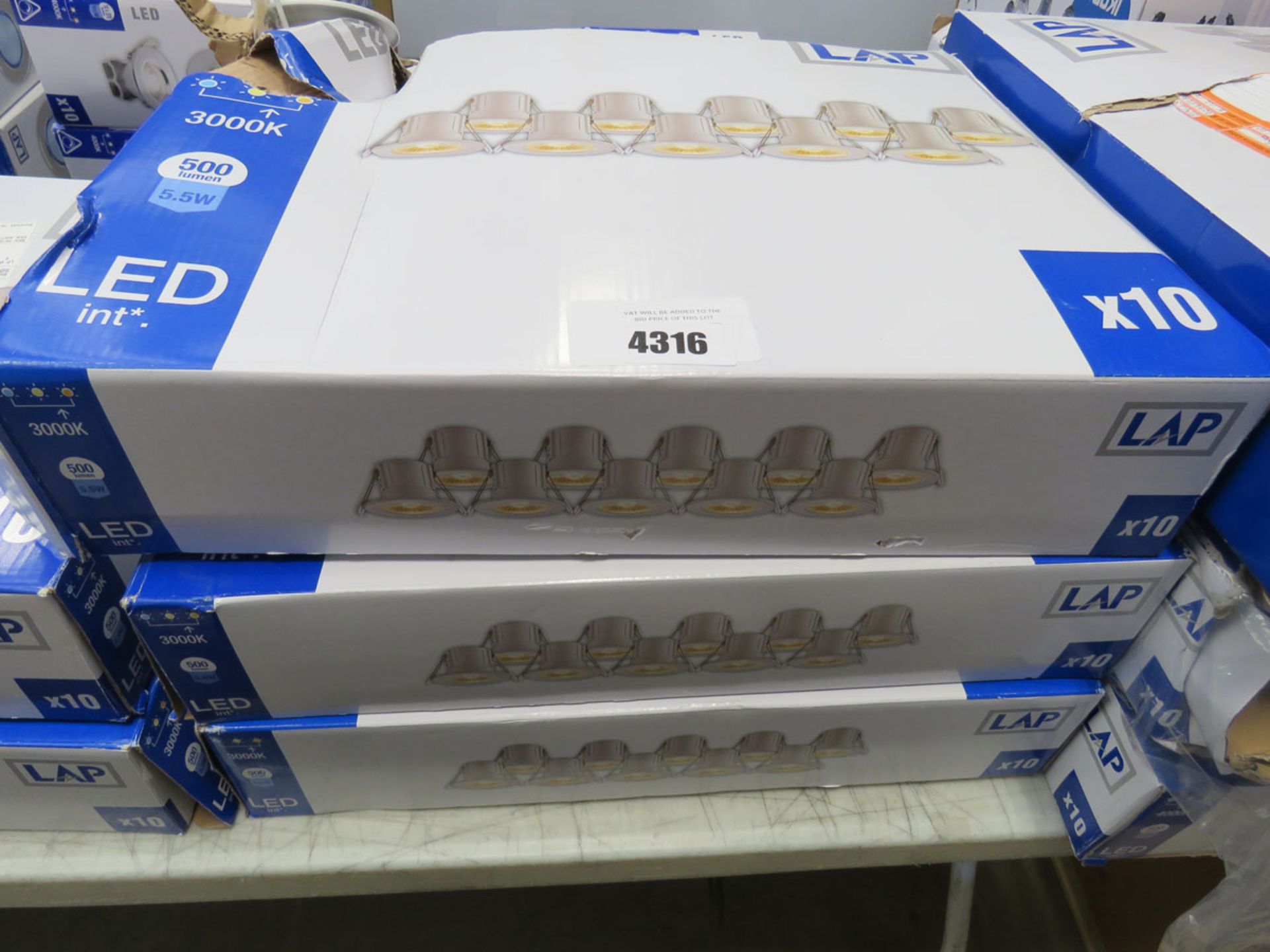 3 boxes of LAP LED downlights