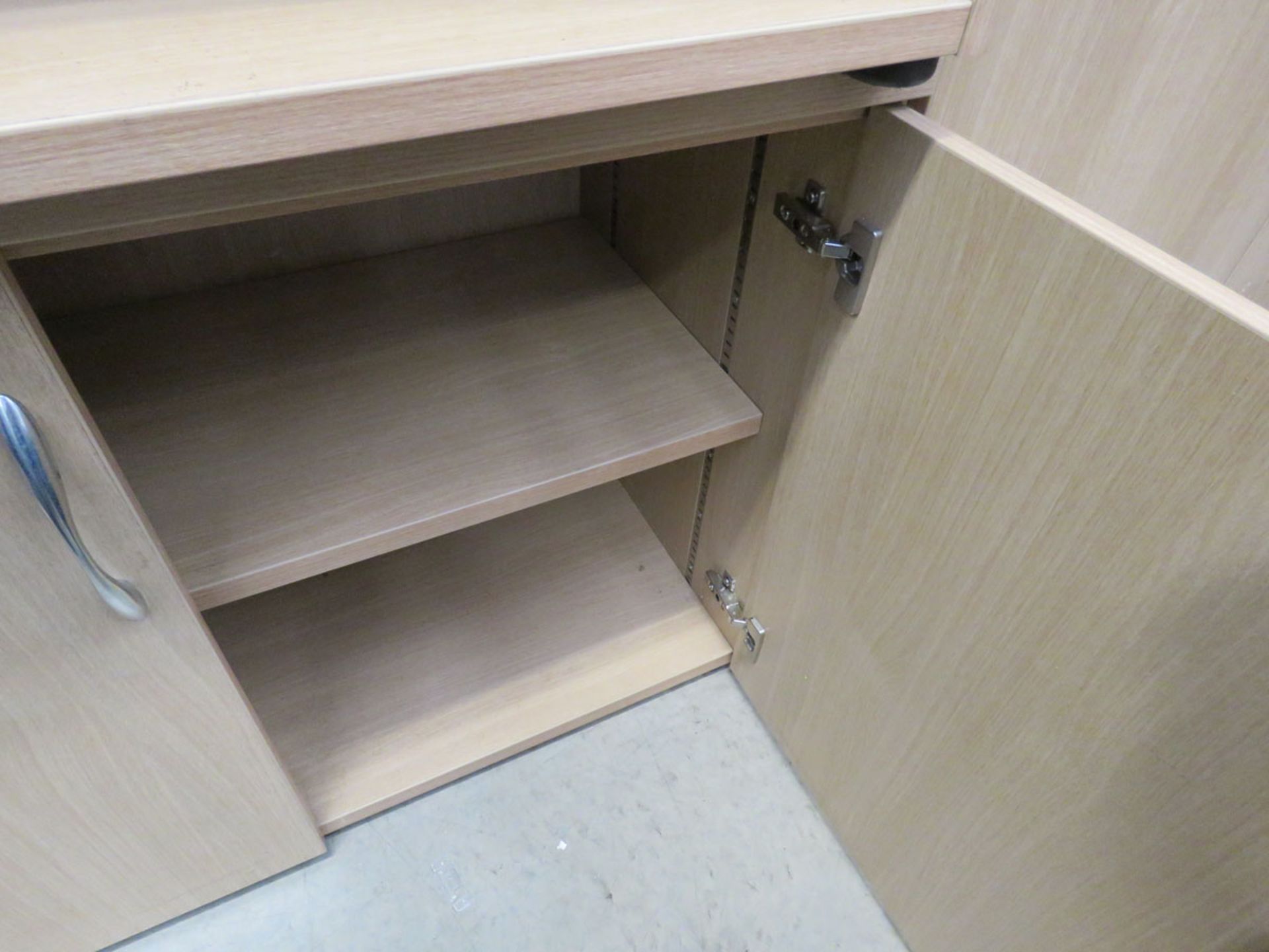 4ft light oak effect 2-door stationery cupboard, 3ft light oak effect 2-door stationery cupboard, - Image 3 of 3