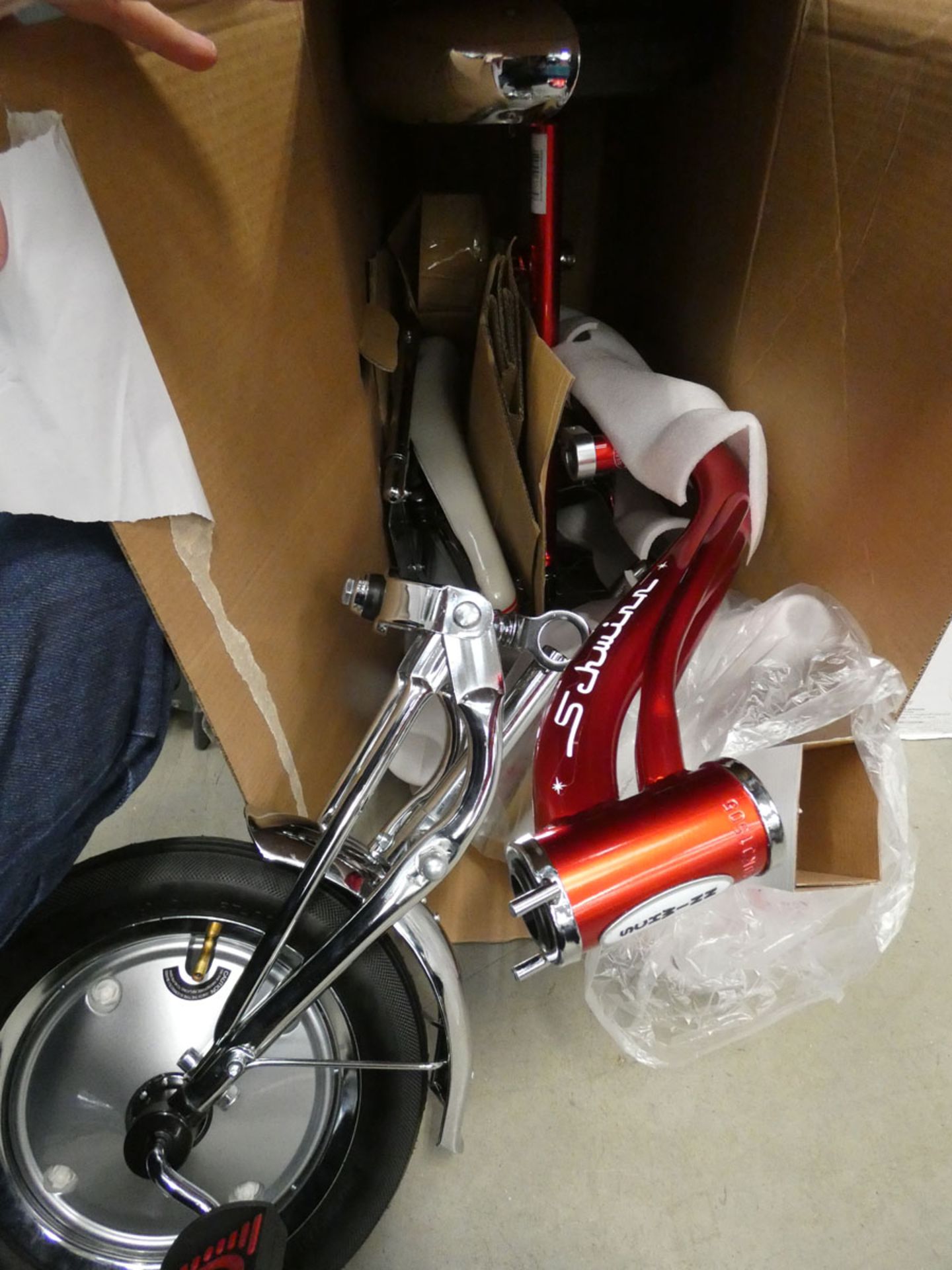 Boxed Schwinn Stingray trike