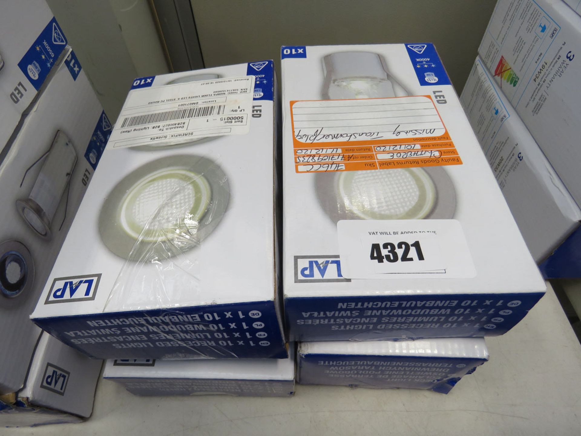 4 boxes of recessed lights