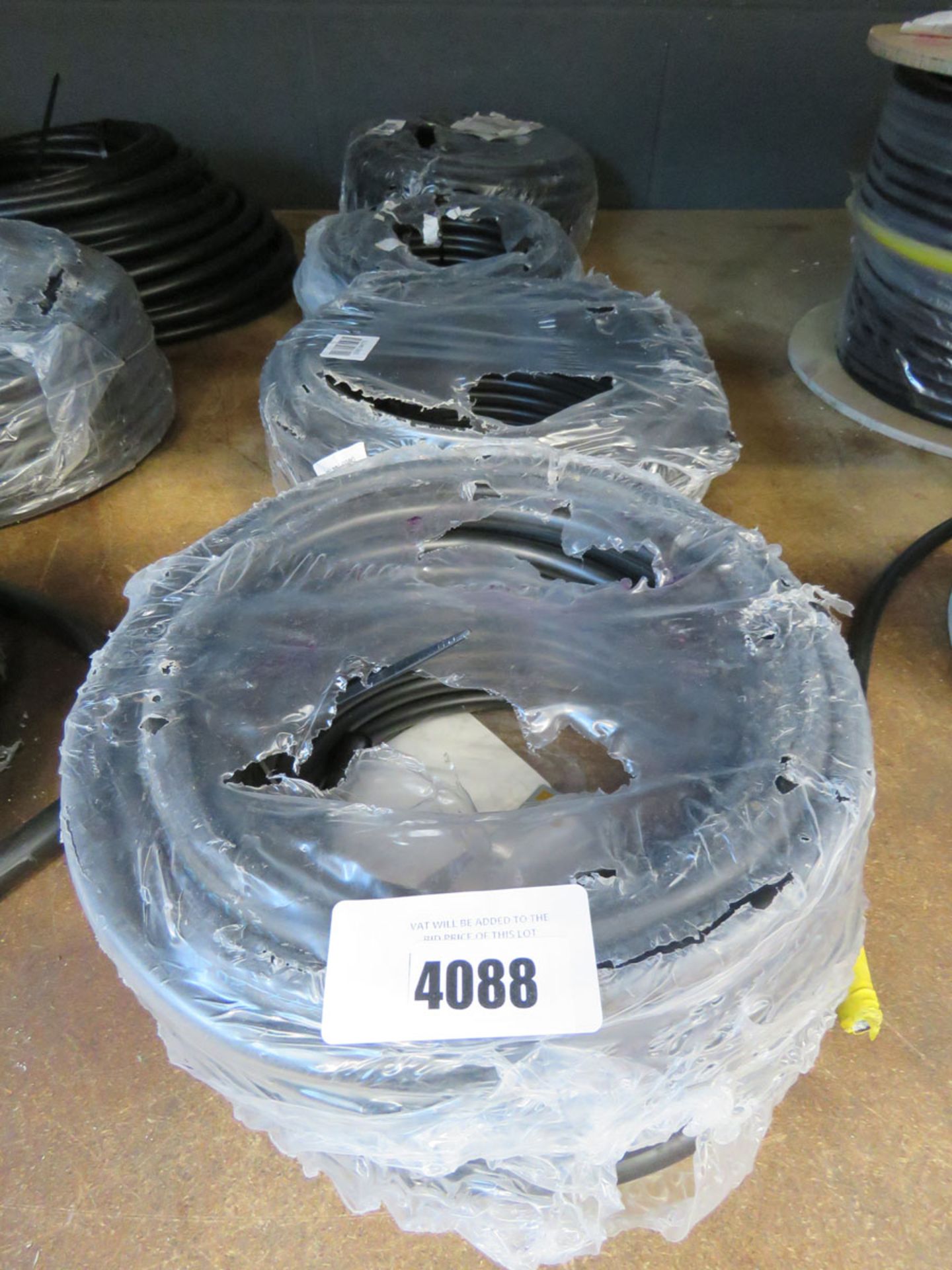 4 small rolls of armoured cable 3 & 4 core