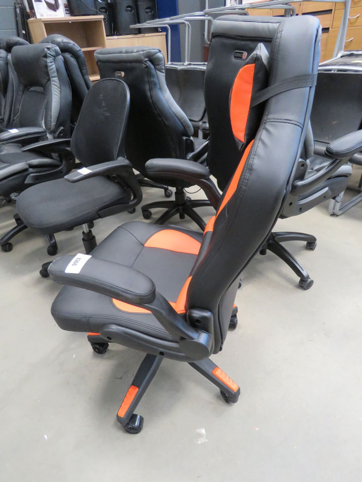 Canyon orange and black gaming chair - Image 2 of 2