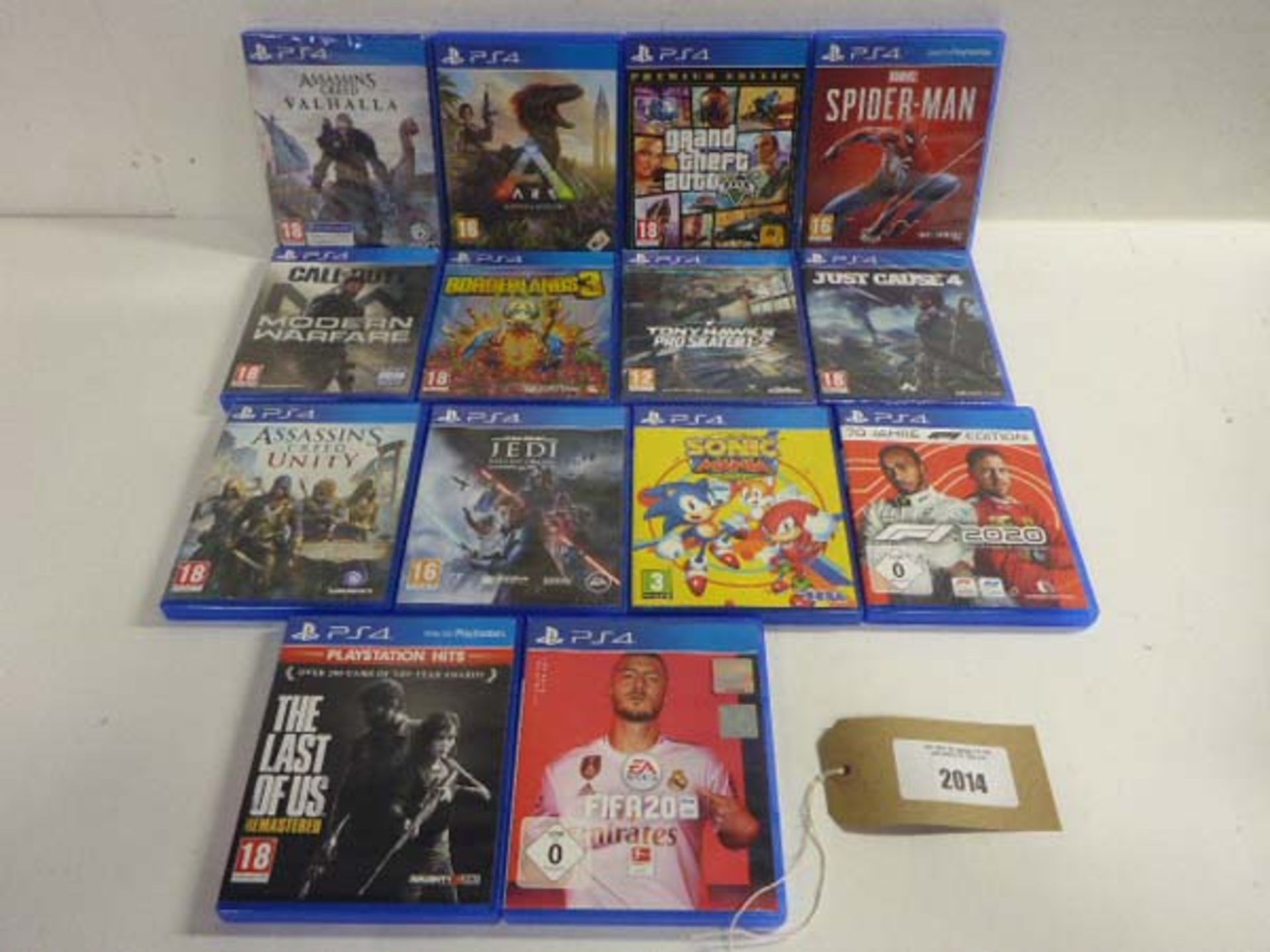 Bag containing 14 various titled PS4 games