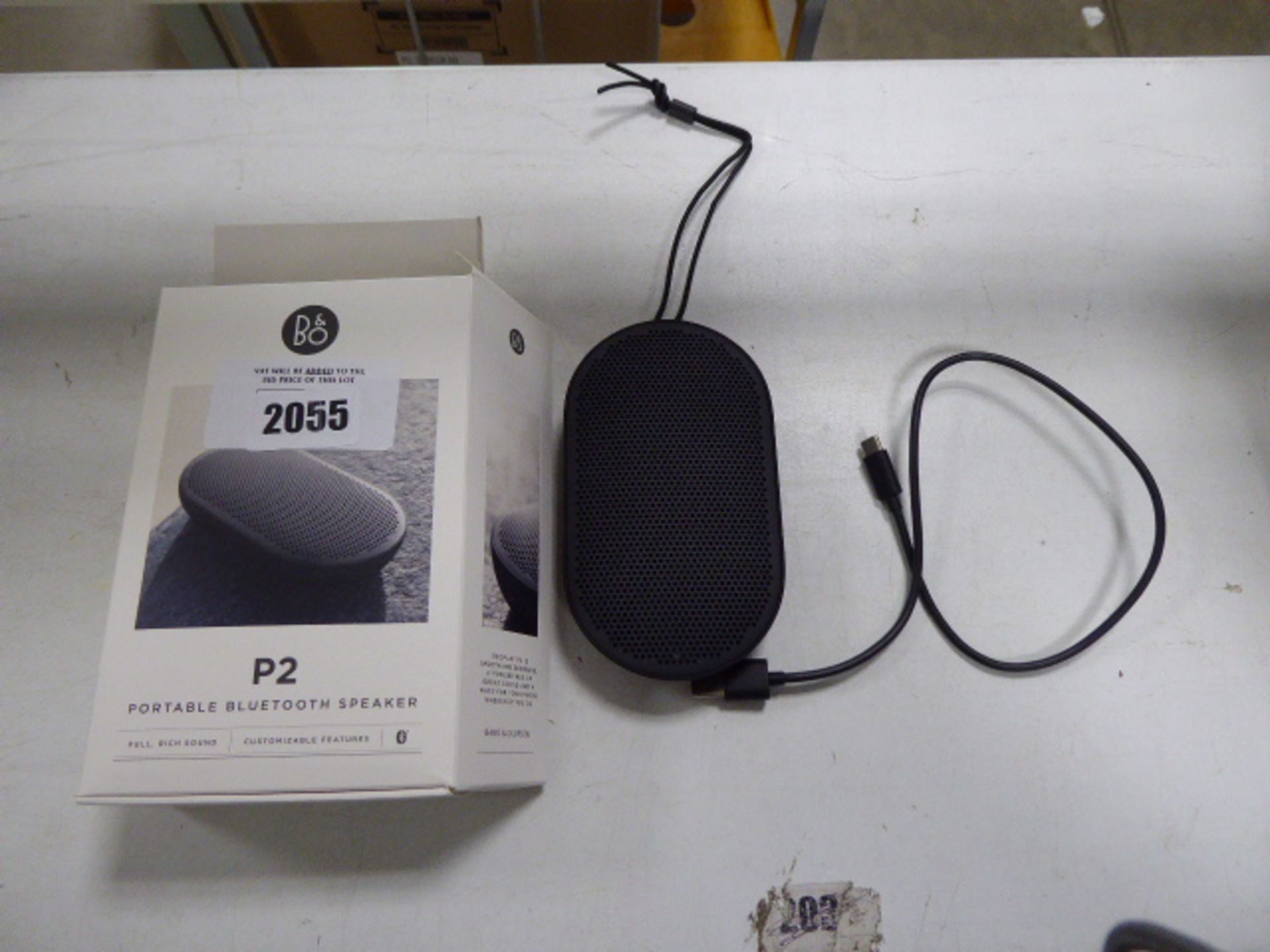 Bang & Olufsen P2 portable bluetooth speaker with box