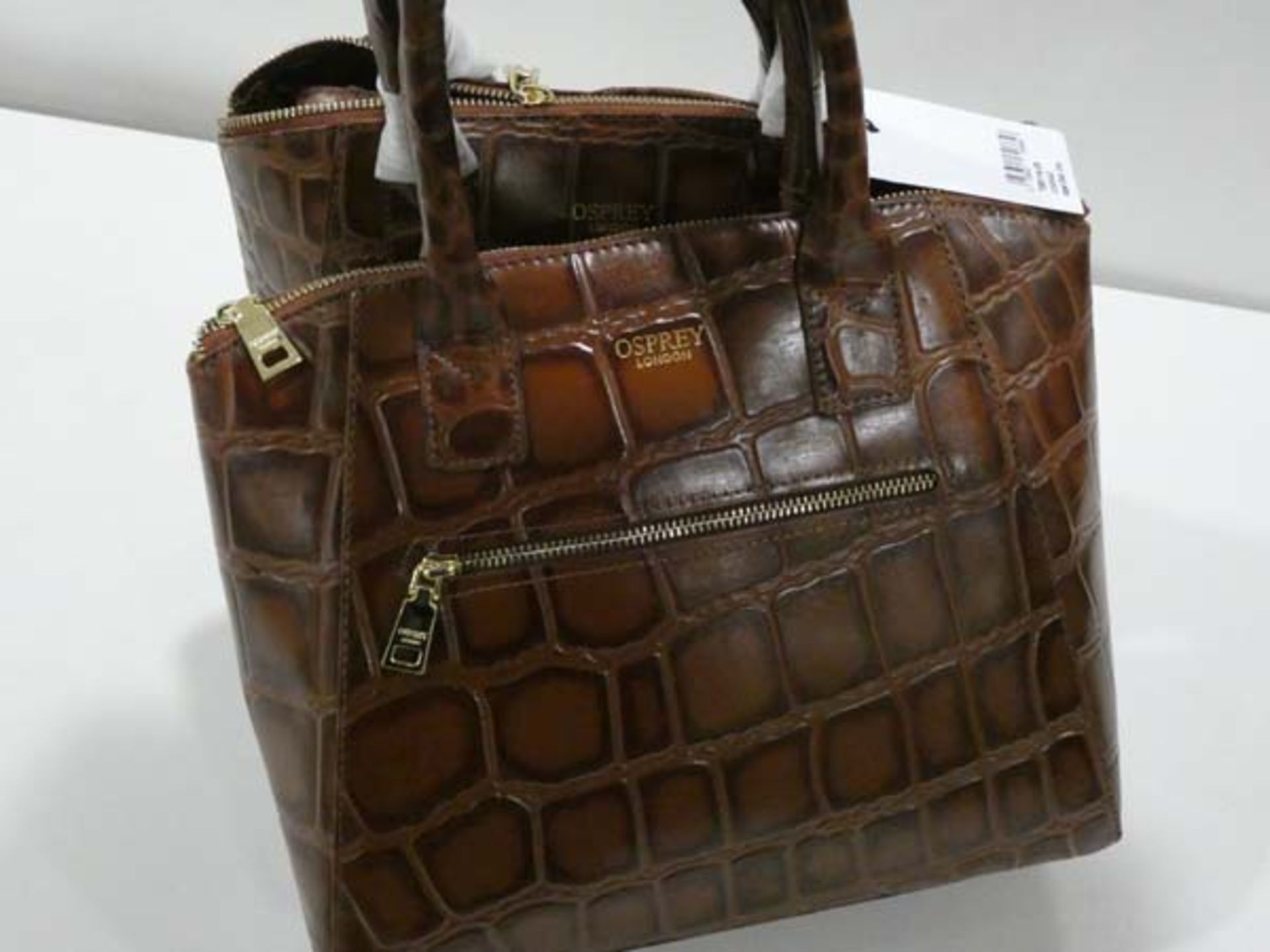 3 ladies Osprey handbags, 1 in black and 2 in brown - Image 2 of 2