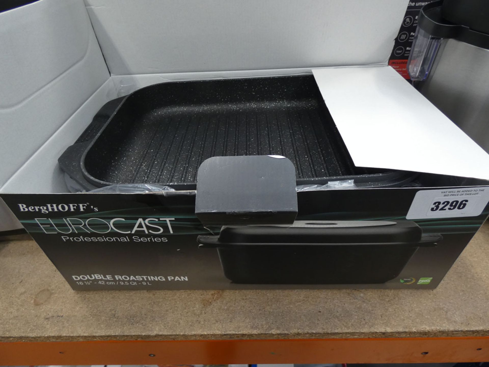 Boxed Euro Cast Professional Series double roasting pan