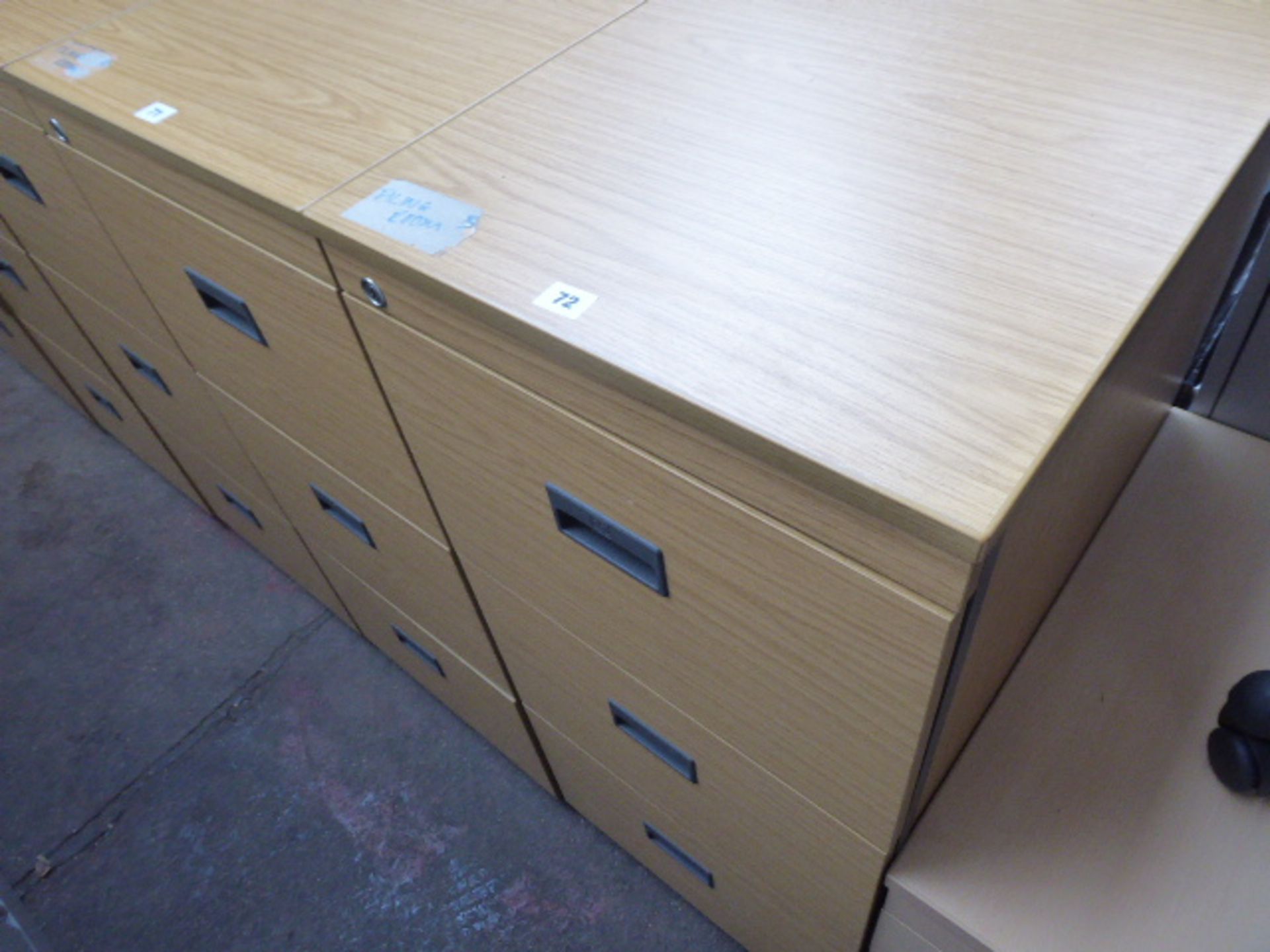 47cm oak effect 3 drawer filing cabinet