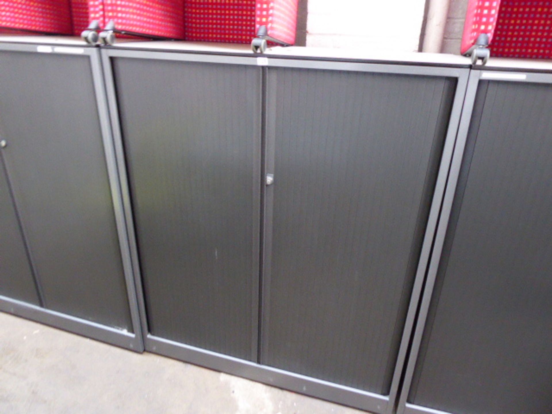 120 cm Ahrand double door tambour cabinet in charcoal