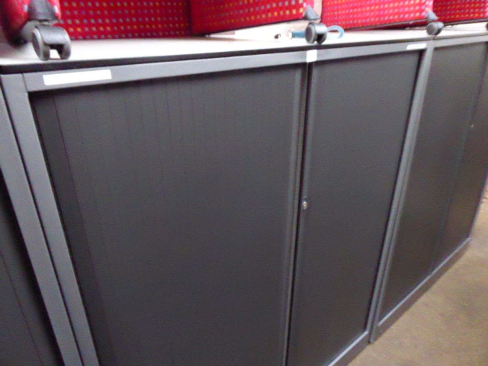 120 cm Ahrand double door tambour cabinet in charcoal