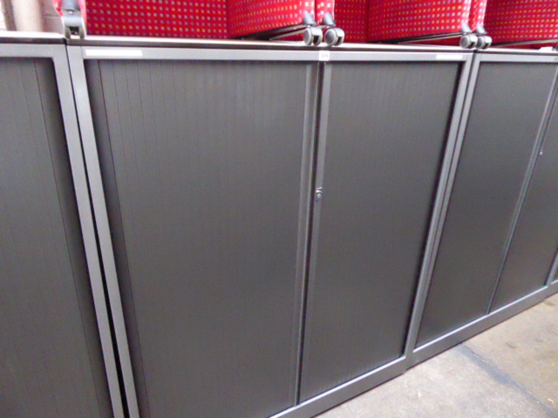 120 cm Ahrand double door tambour cabinet in charcoal
