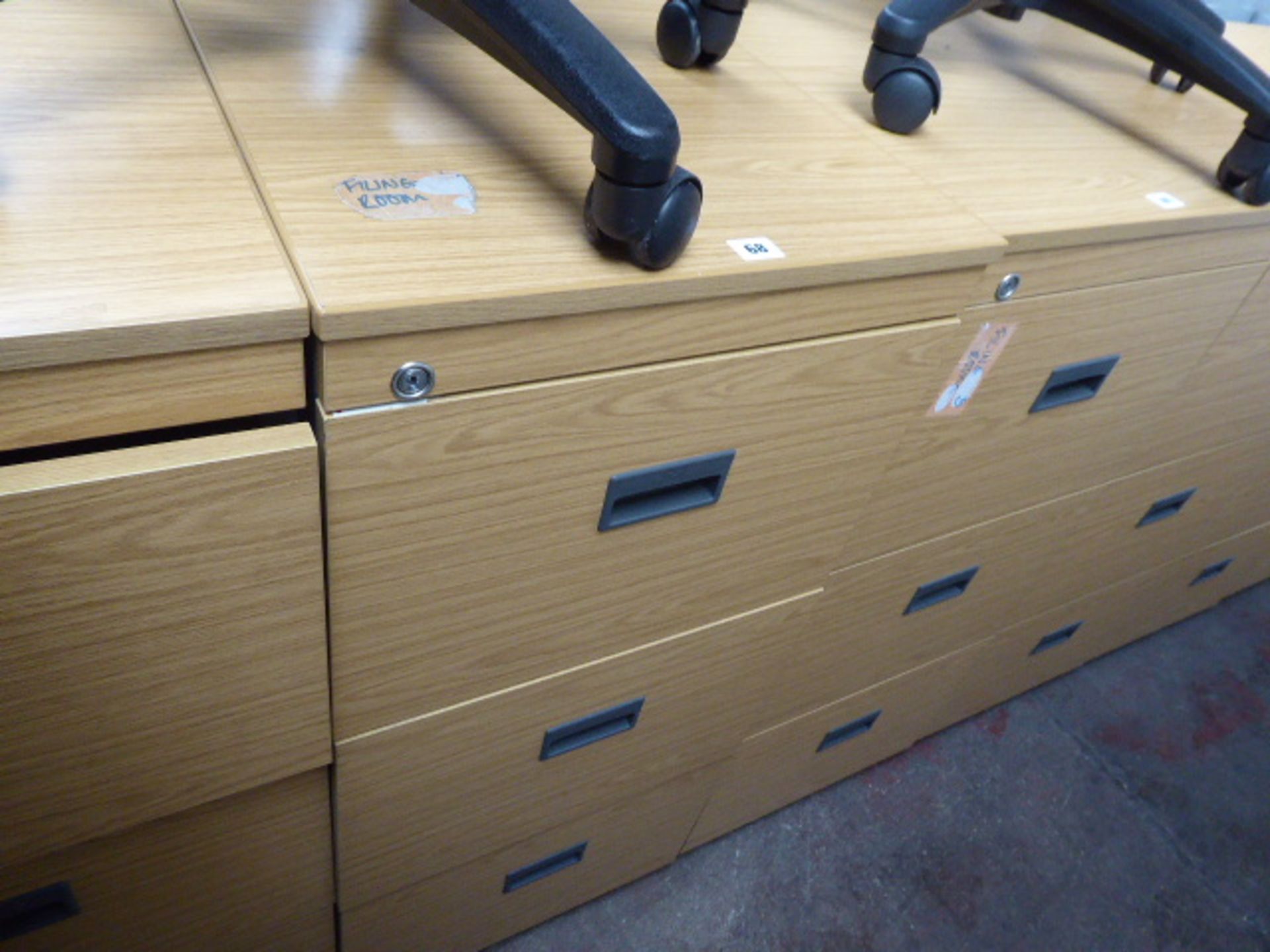 47cm oak effect 3 drawer filing cabinet