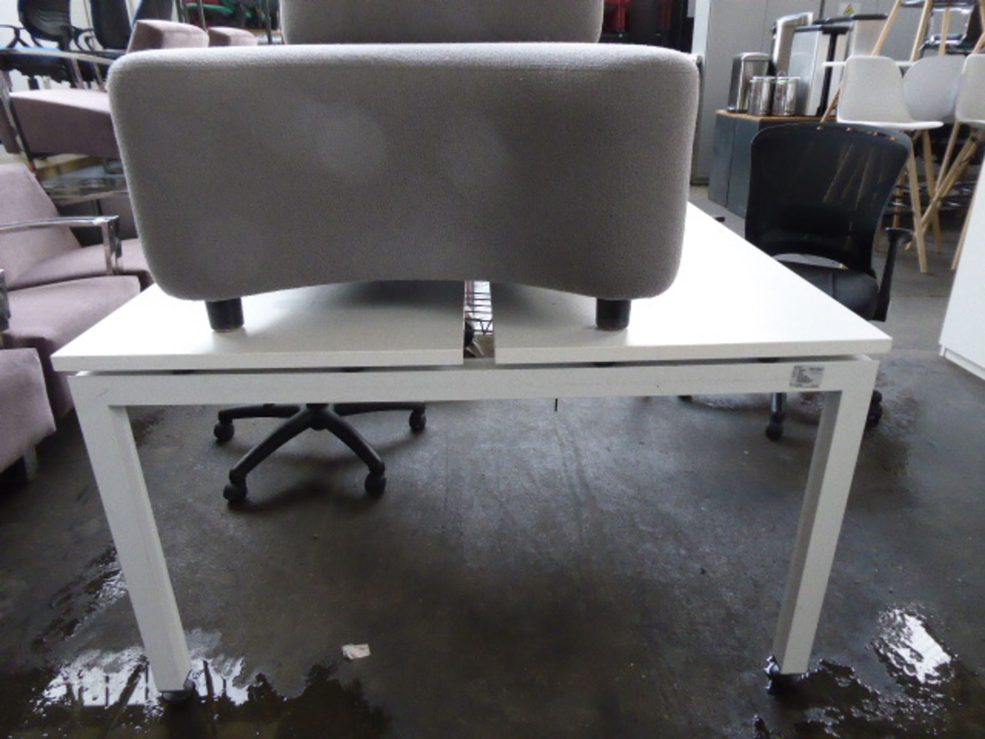 (130) A Senator double desk station, 140cm x 125cm - Image 2 of 3