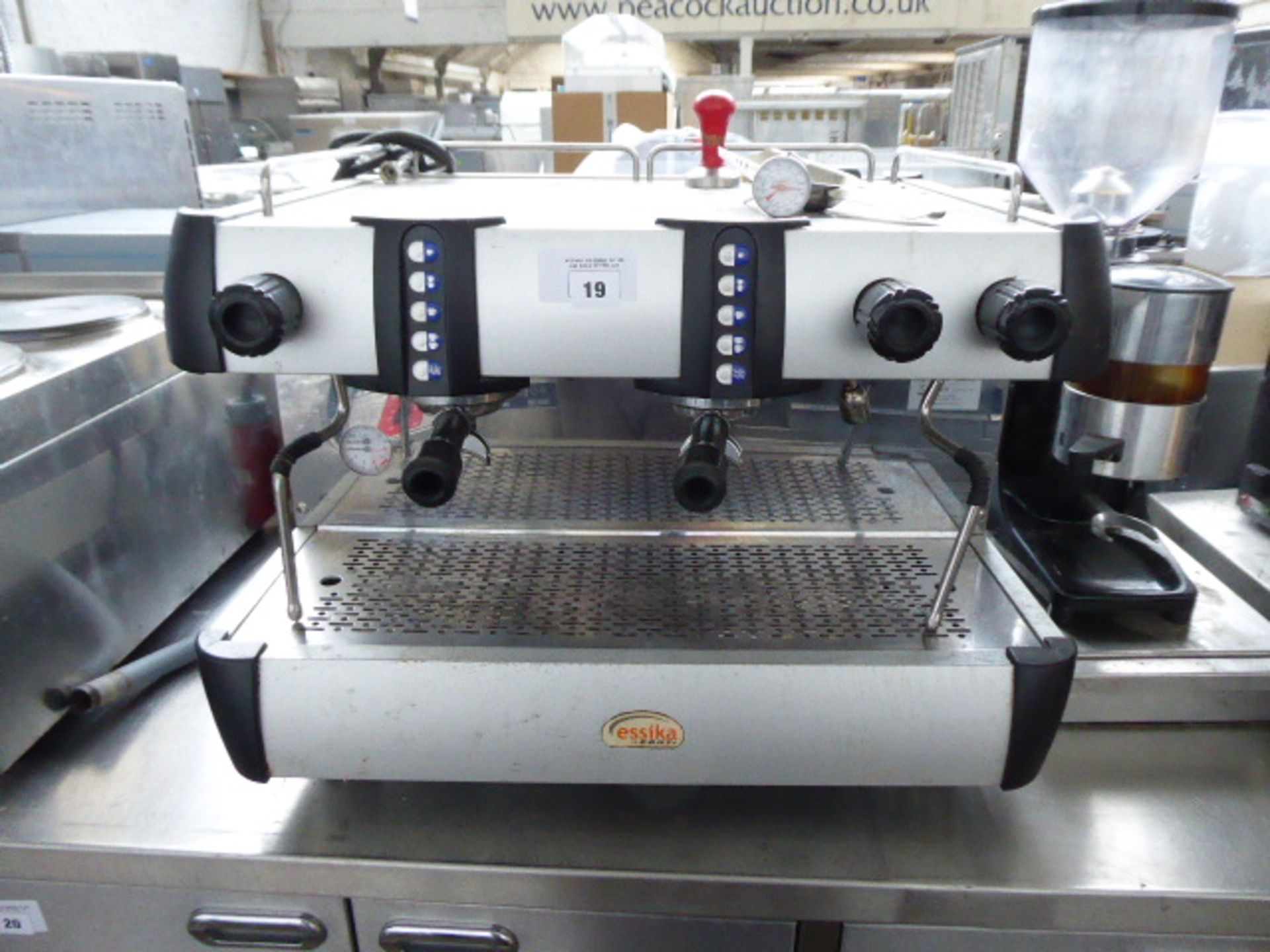 (TN4) Conti Essika SSKTC automatic 2 station coffee machine with group heads and associated grinder - Image 2 of 3