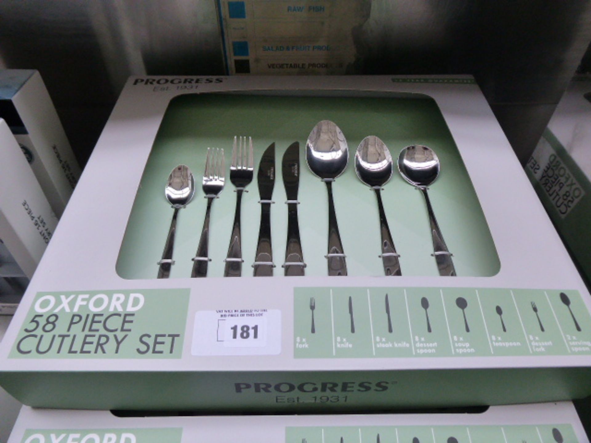 Progress Oxford 58 piece cutlery set in box