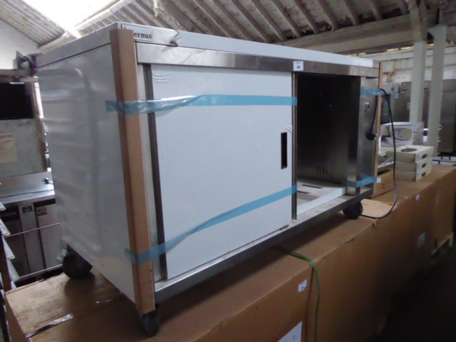 Infernus 200cm mobile hot cabinet with 2 sliding doors single phase