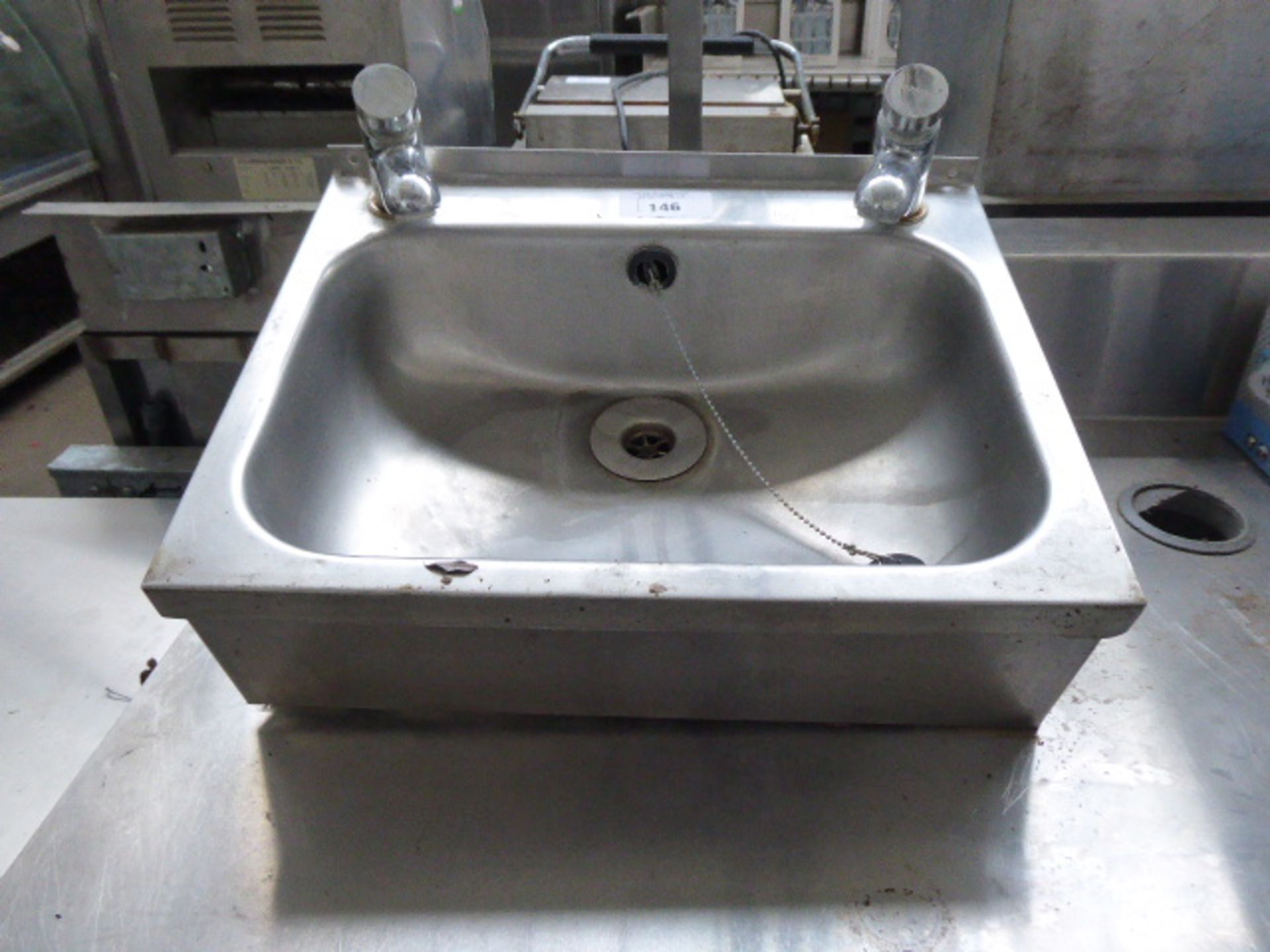 45cm stainless steel hand basin with tap set