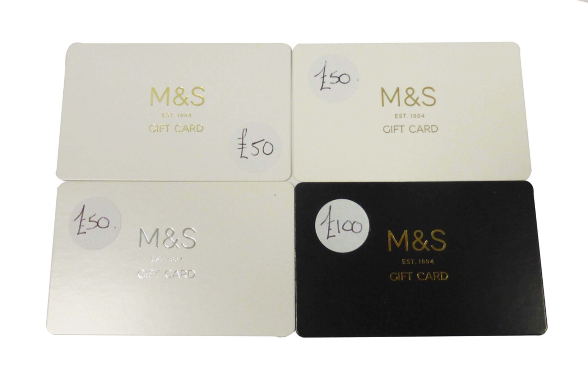 Marks & Spencer (x4) - Total face value £250