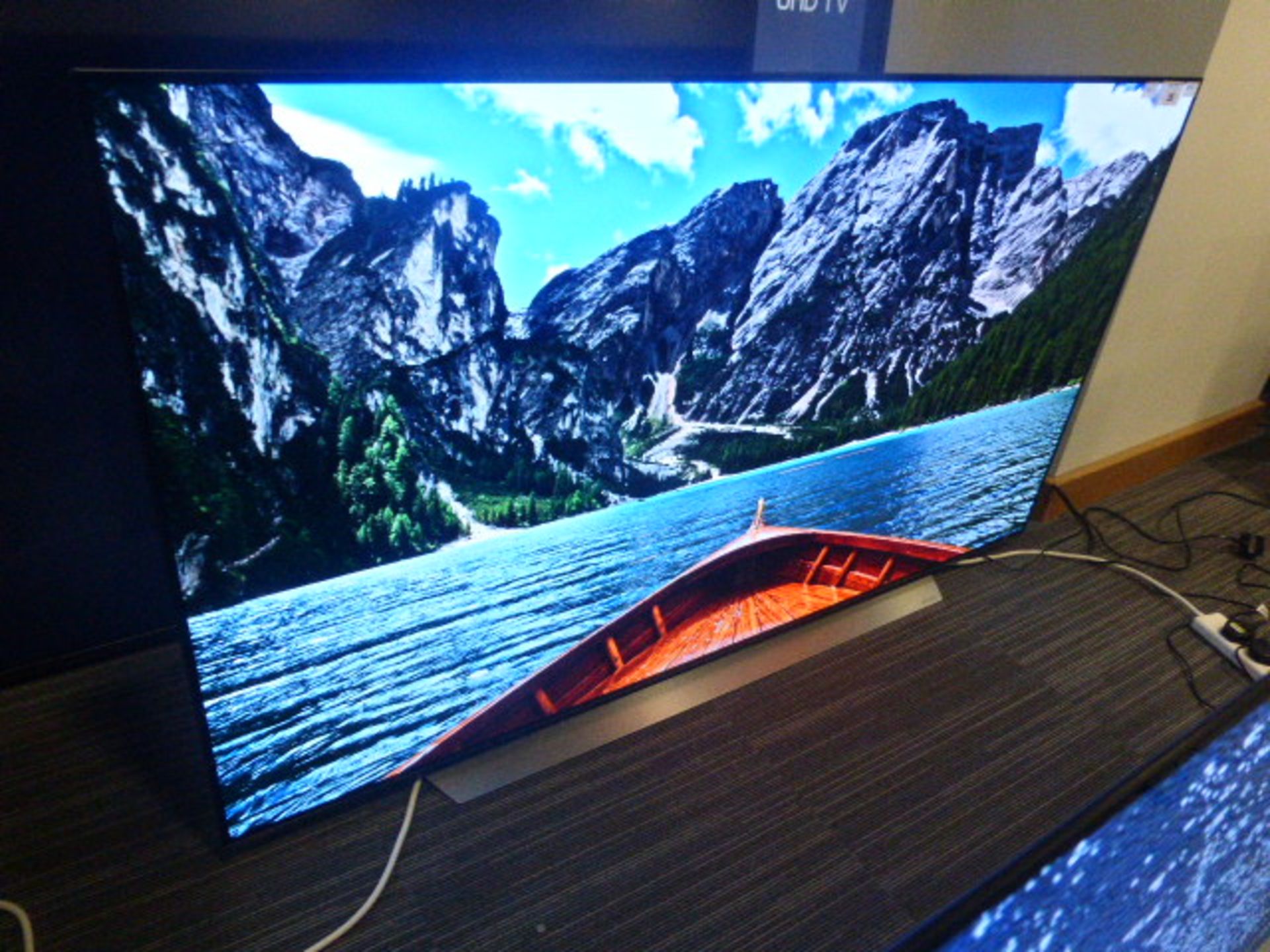 R16, 65'' LG 4K UHD OLED TV, model OLED65BX6LB, to include box no. B14