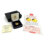 A Royal Mint gold £25 Queen Mother Guernsey proof coin, dated 1995, 7.