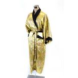 A silk double-sided kimono and clutch bag,